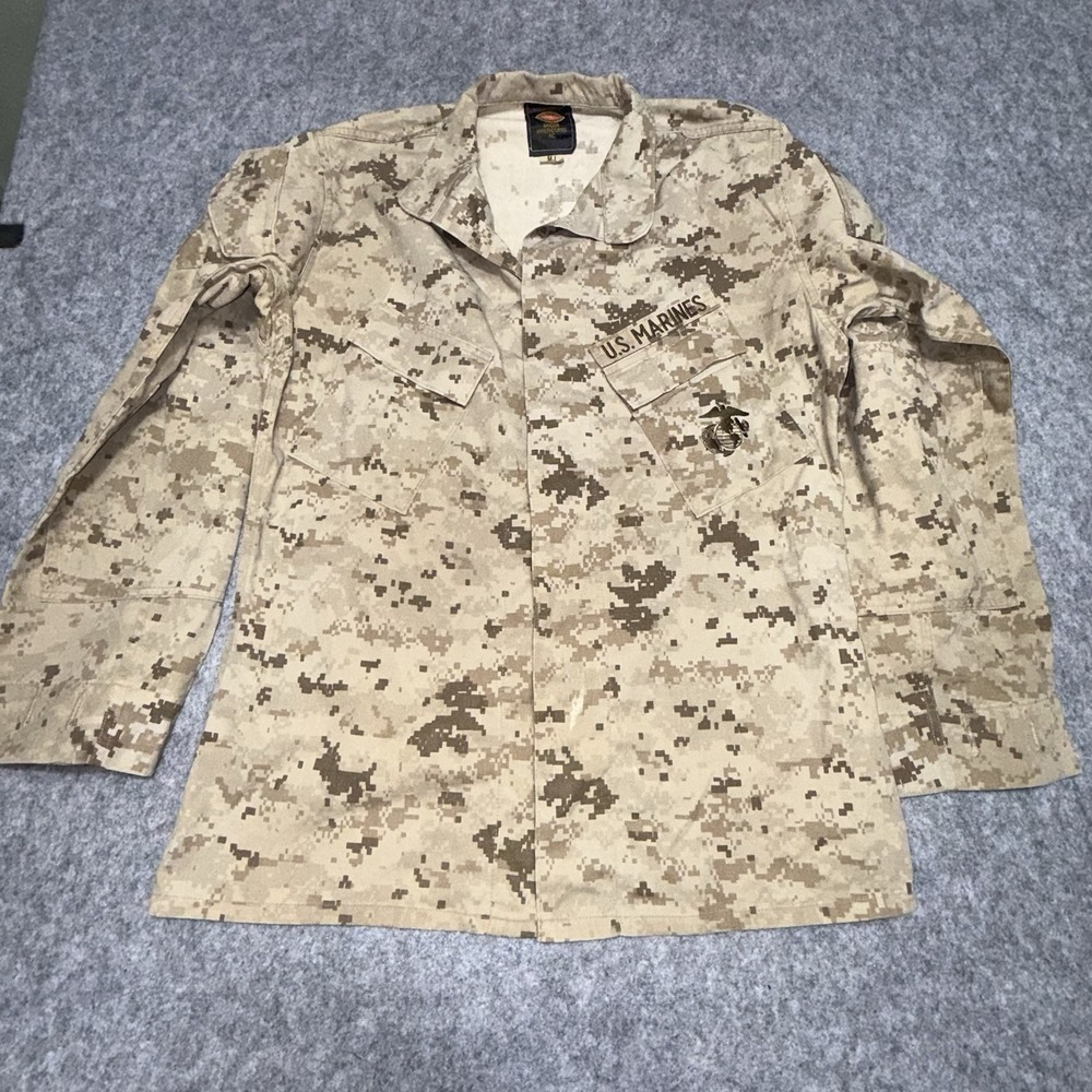 US Marine USMC Desert MARPAT Camo MCCUU Blouse Jacket Coat Shirt Sz Medium Long.